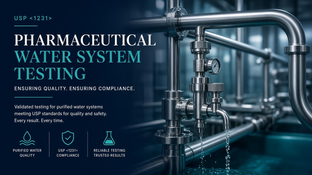 Pharmaceutical water system sampling aesthetic