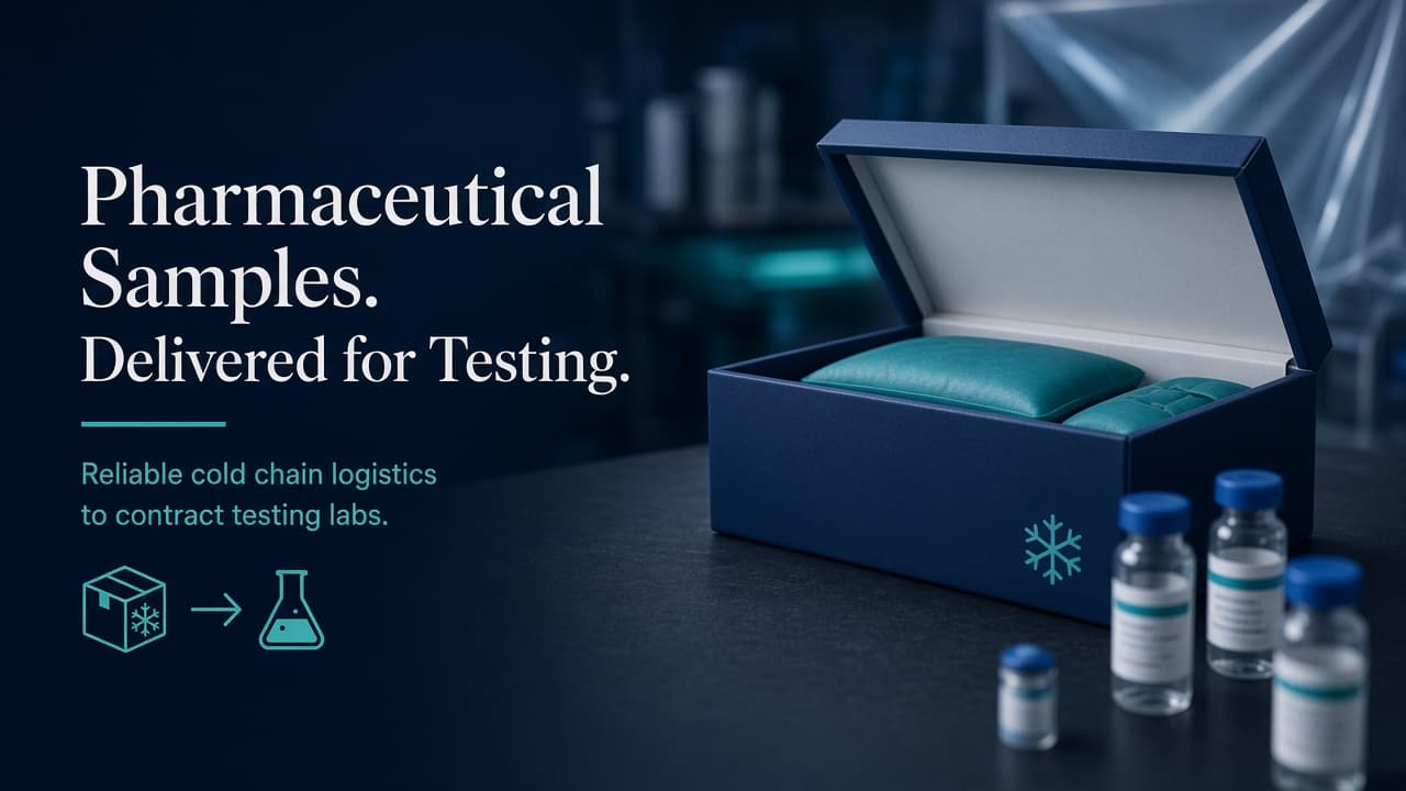 Insulated pharmaceutical sample shipper for contract lab submission